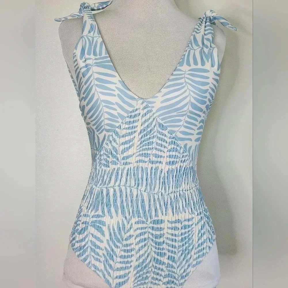 NWT || CITRINE || Laurel one piece blue fern